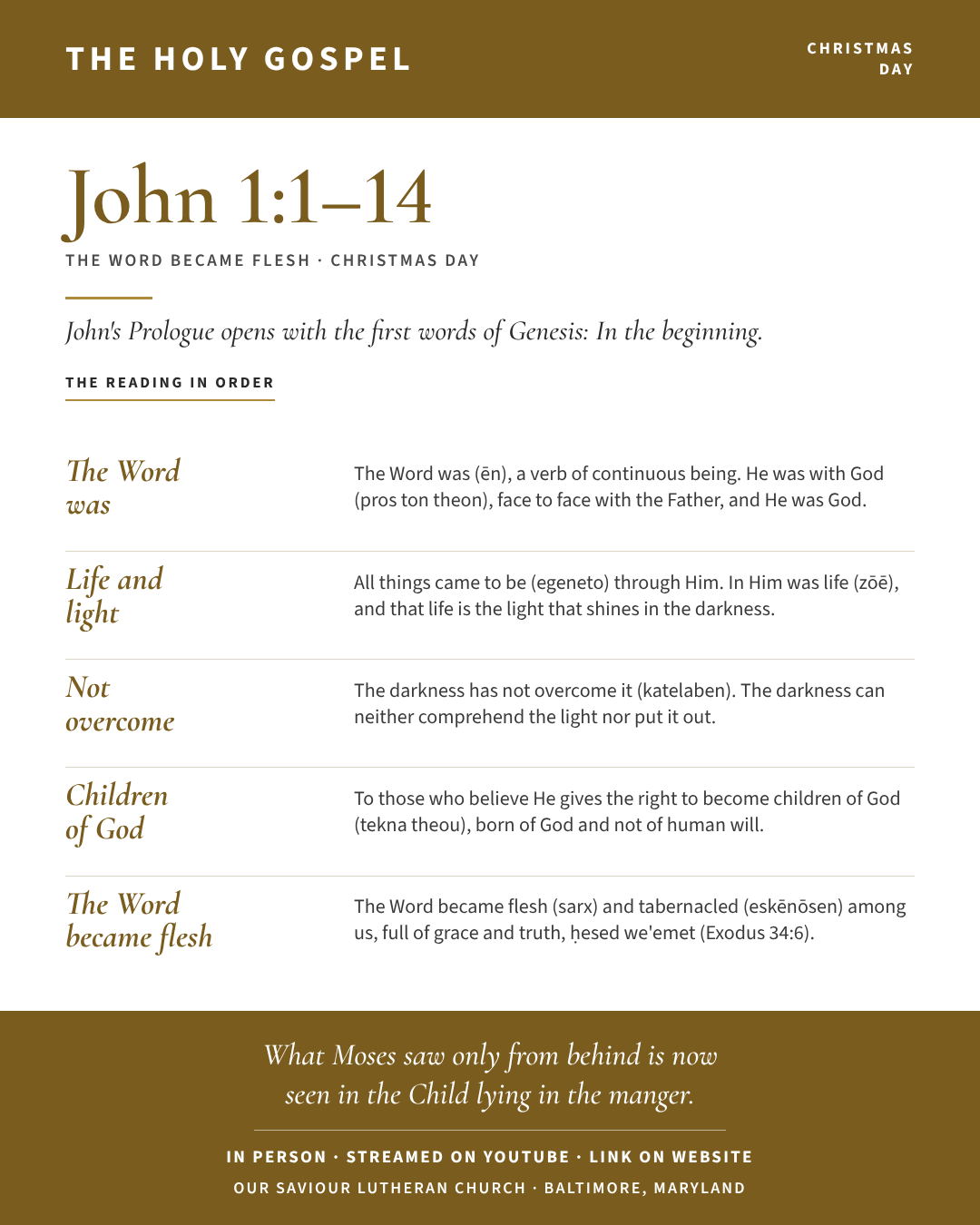 The Holy Gospel for Christmas Day: John 1:1–14